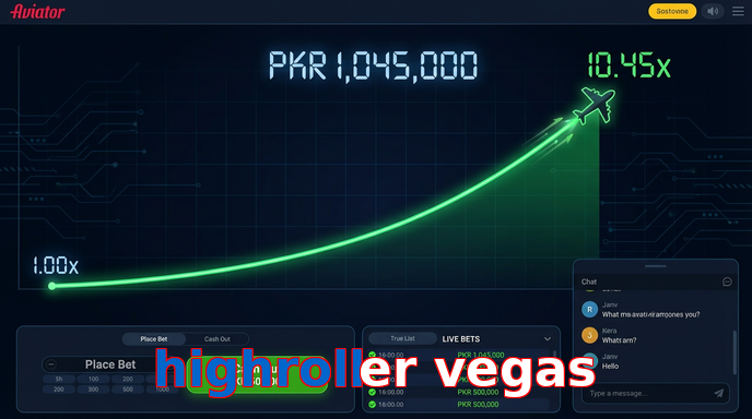 Main screen of Highroller Vegas aviator page for PK players