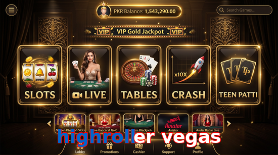 Main screen of Highroller Vegas casino page for PK players