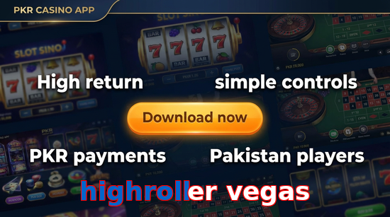 Main screen of Highroller Vegas gamedownload page for PK players
