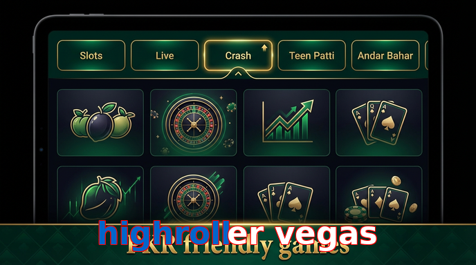 Game list for Highroller Vegas games section